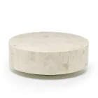 Moderner runder Couchtisch aus Fossil Stone – Vermont Viadurini