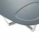 Moderner Loungetisch aus MDF und Chrom - Pimpa Viadurini