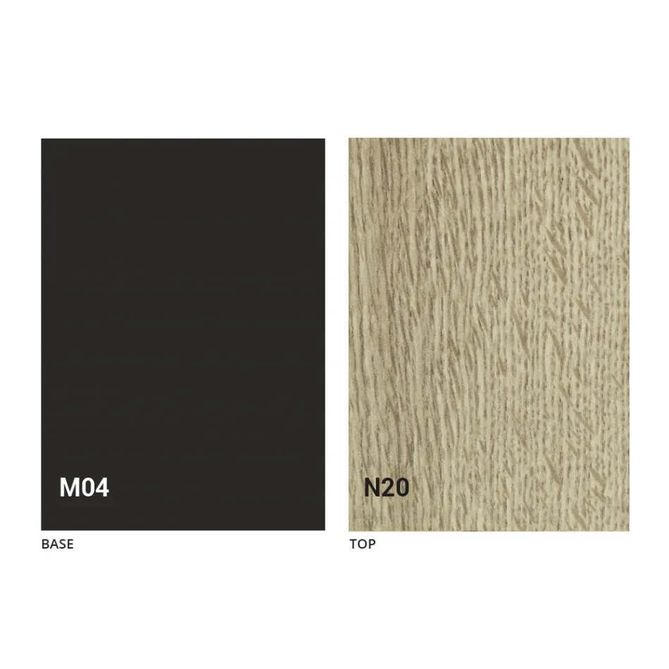 Transformator Tisch aus Holz und Stahl Made in Italy - Demetro Viadurini