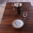 Transformierbarer Couchtisch aus Holz und Metall Made in Italy - Patroclus Viadurini