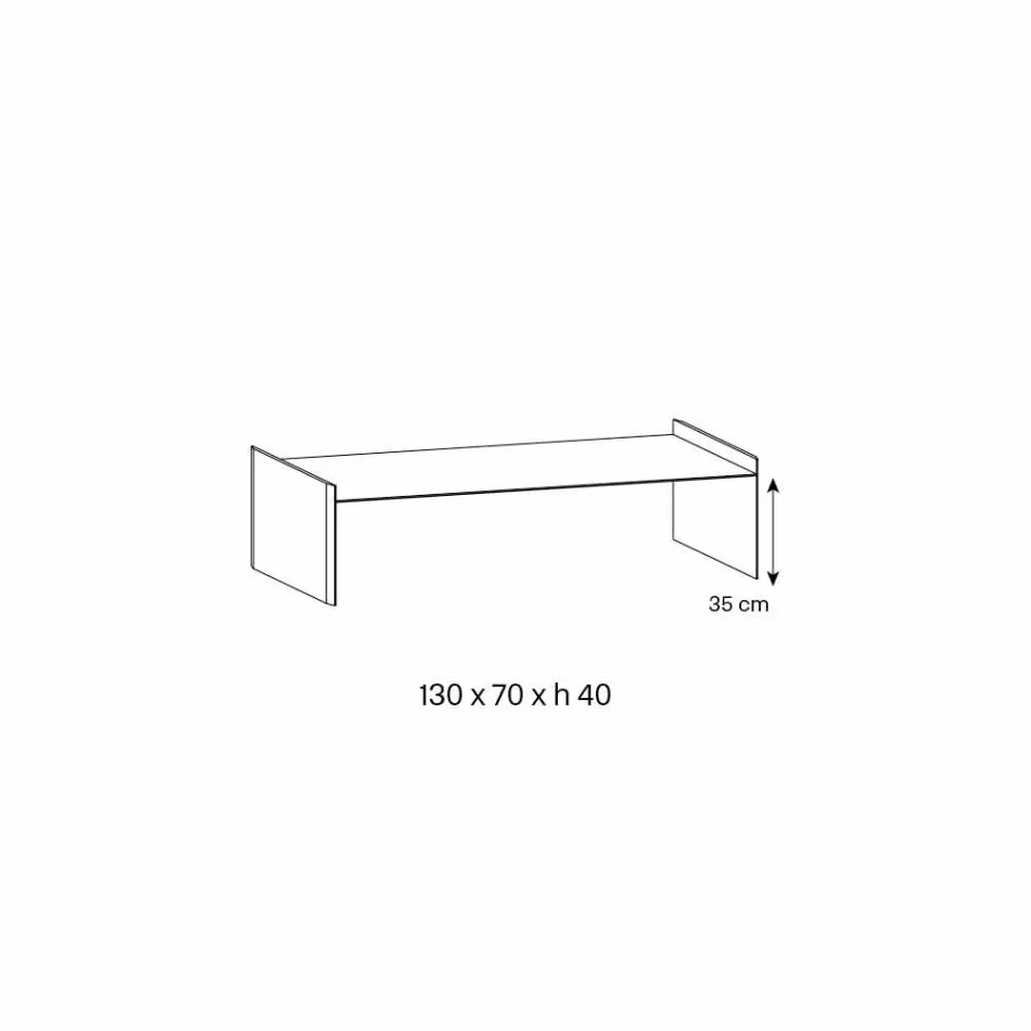 Extra klarer Couchtisch aus Glas mit Abschrägung Made in Italy - Imperativ Viadurini