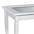 Wohnzimmer-Couchtisch mit Glas-Pinnwand, hergestellt in Italien – Demetra Viadurini