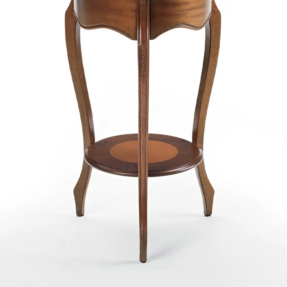 Wohnzimmer-Couchtisch mit patinierter Kirscheinlage, hergestellt in Italien – Irno Viadurini