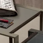 Couchtisch aus Metall und Glas mit geometrischem Design - Zigozago Viadurini