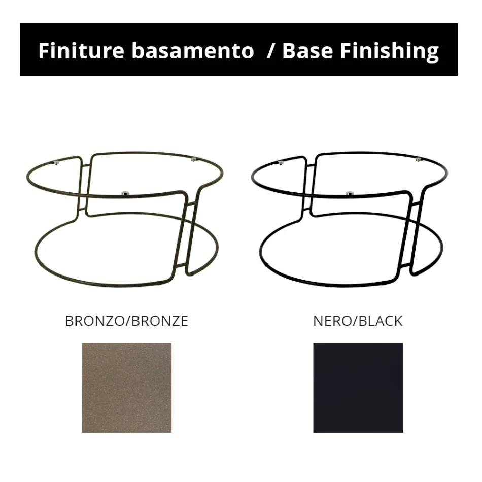 Couchtisch mit runder Platte und Sockel, hergestellt in Italien – Tullia Viadurini