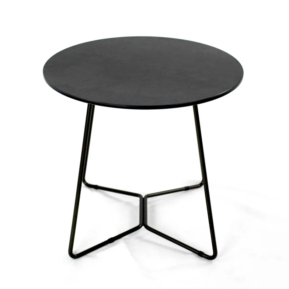 Runder Couchtisch mit Platte aus Feinsteinzeug, hergestellt in Italien – Paini Viadurini