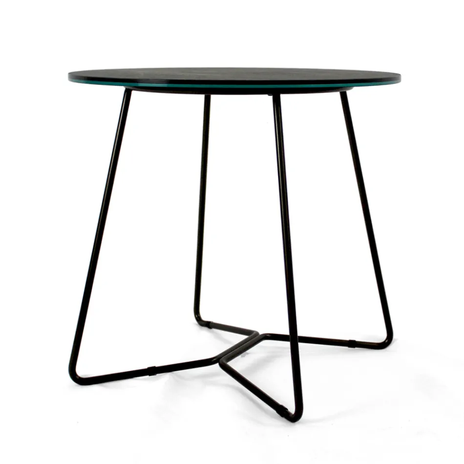 Runder Couchtisch mit Platte aus Feinsteinzeug, hergestellt in Italien – Paini Viadurini