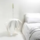 Moderner Beistelltisch aus weißem Plexiglas Otto, made in Italy Viadurini