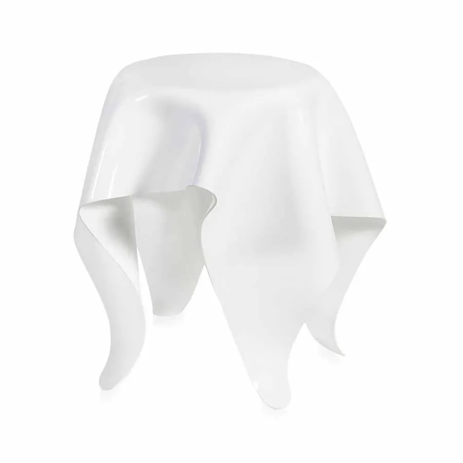 Moderner Beistelltisch aus weißem Plexiglas Otto, made in Italy Viadurini