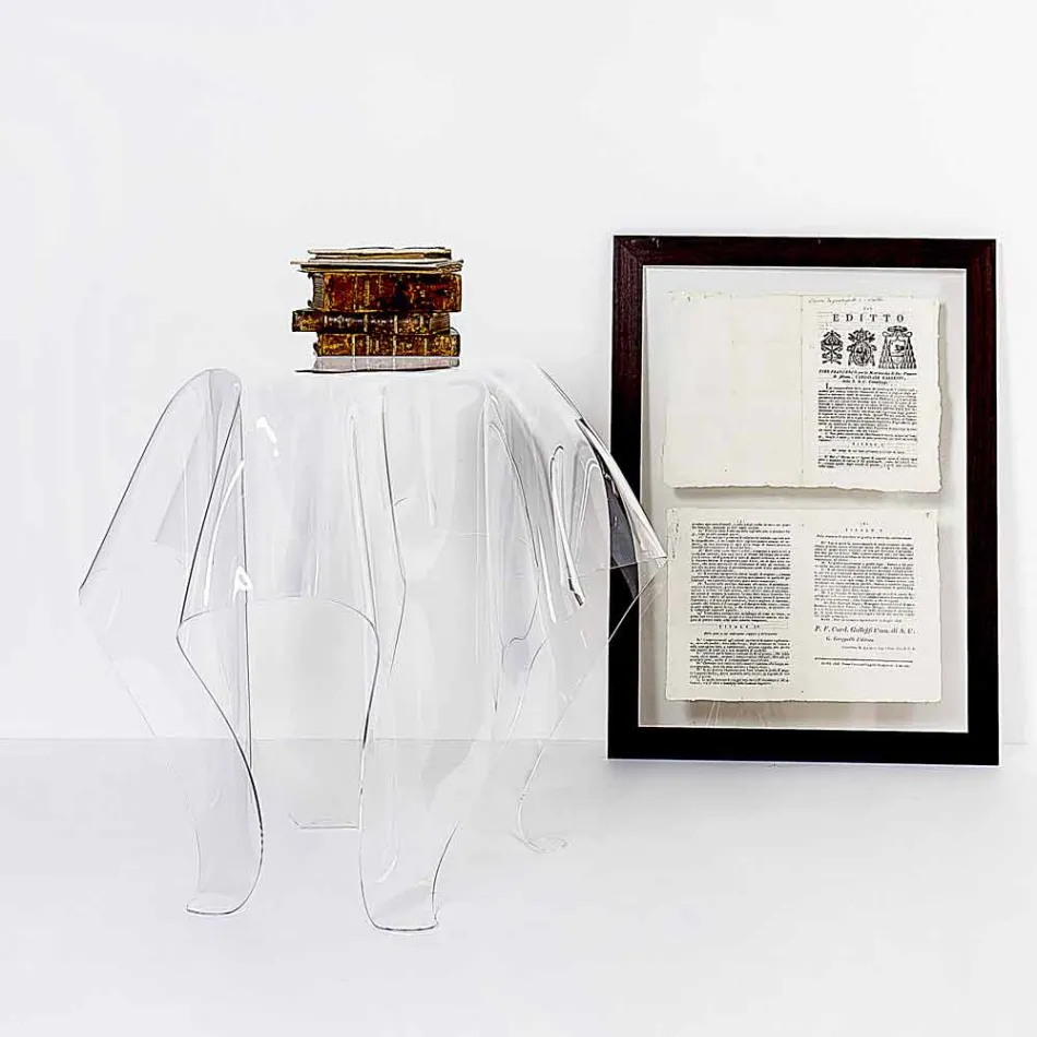 Moderner Beistelltisch aus transparentem Plexiglas Otto, made in Italy Viadurini