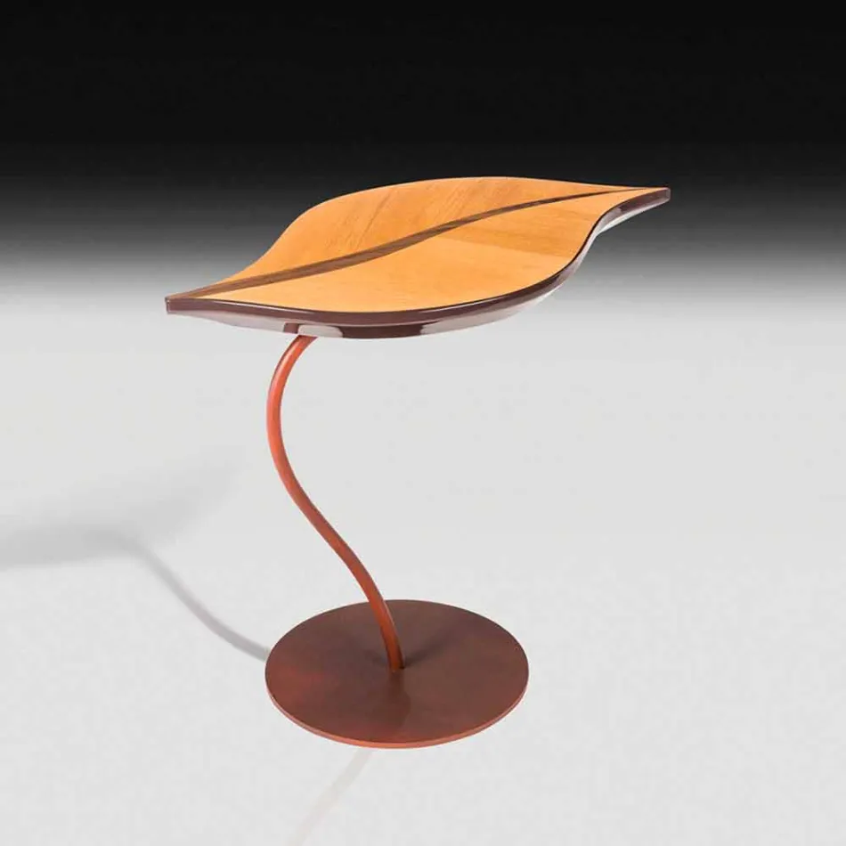 Servicetisch aus Eichenholz und Beine aus Adam-Stahl Viadurini