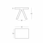 Schieben Sie den farbigen geometrischen Couchtisch für den Innenraum in Italien Viadurini