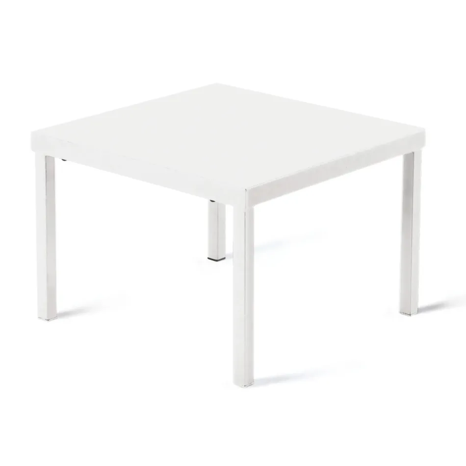 Stapelbarer Garten-Couchtisch aus verzinktem Stahl Made in Italy - Aberdeen Viadurini