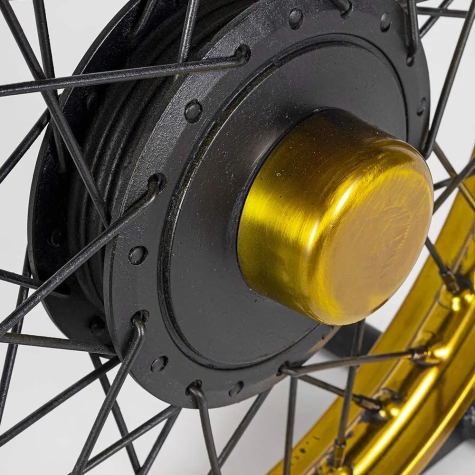 Handgefertigter und industrieller Couchtisch aus Stahl und Mangoholz - Corvino Viadurini