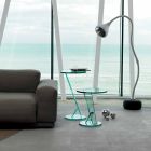 Beistelltisch Sofa aus extra klarem Glas Made in Italy - Tarzan Viadurini