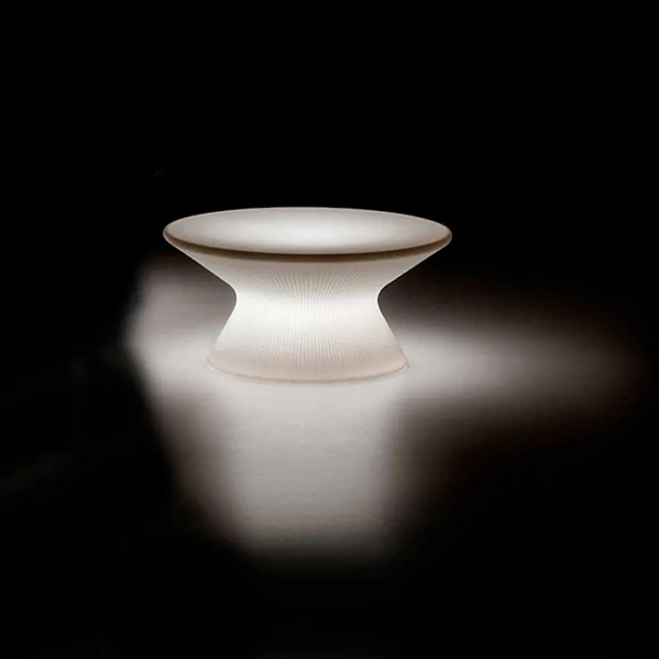 Leuchtender Outdoor-Couchtisch aus Polypropylen mit LED Made in Italy - Desmond Viadurini