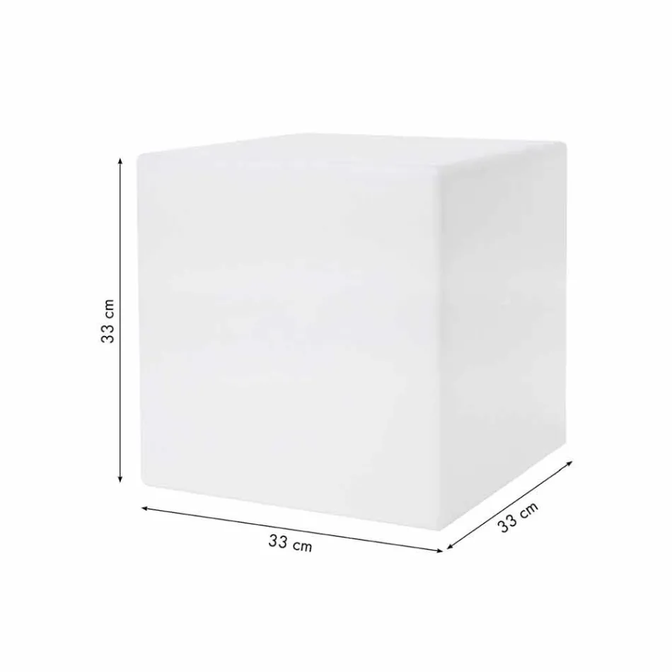 Bright Square Modern Design Farbiger Kunststoff Couchtisch - Dadostar Viadurini