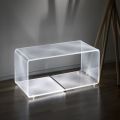 Transparenter LED-leuchtender Couchtisch aus Acryl mit Lasergravur - Robiola