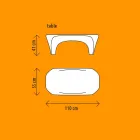 RGB Leuchtender Couchtisch für Outdoor- oder Indoor-Design aus Kunststoff - Lily von Myyour Viadurini