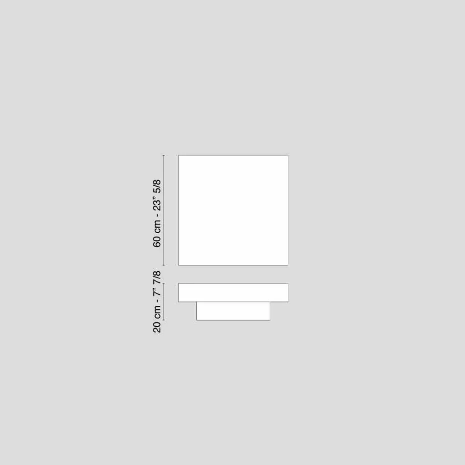 Moderner Couchtisch aus Holz in Methacrylat Loft Cadeau bedeckt Viadurini