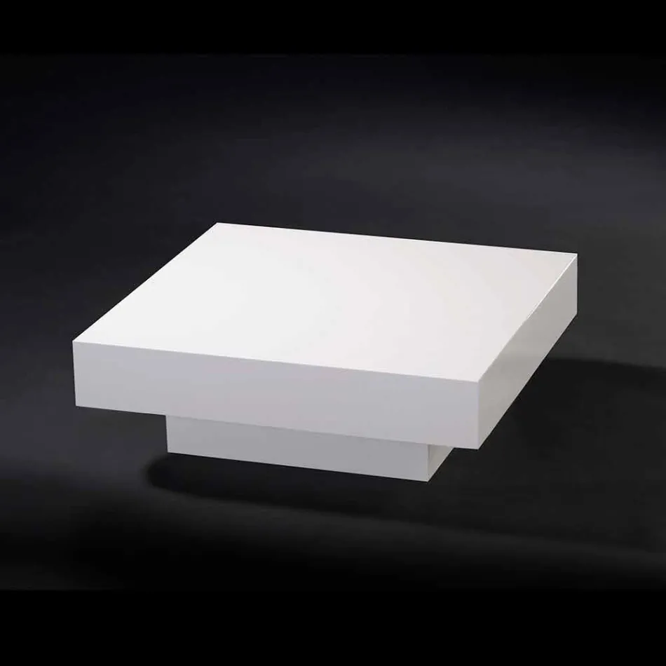 Moderner Couchtisch aus Holz in Methacrylat Loft Cadeau bedeckt Viadurini