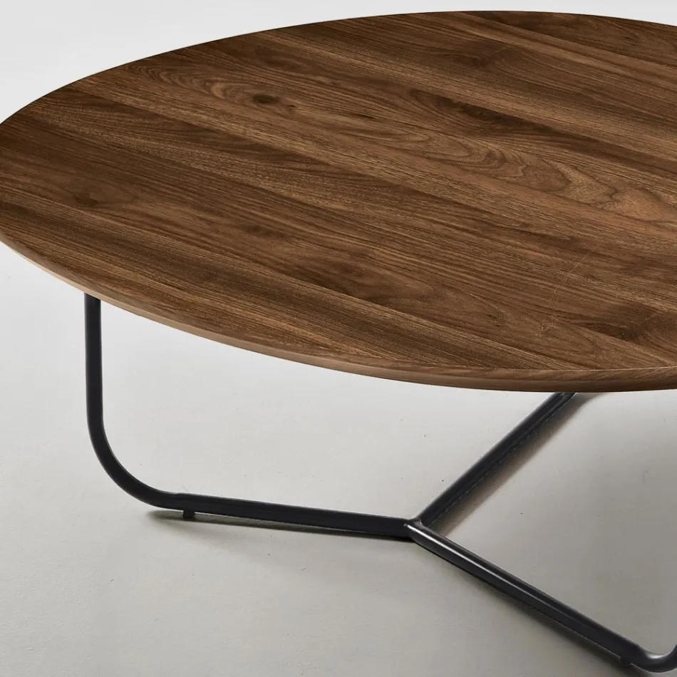 Relia – Moderner Couchtisch aus MDF und lackiertem Metall in verschiedenen Ausführungen Viadurini