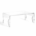 Moderner Tisch aus transparentem Methacrylat L85xP50xH31cm, Chris Viadurini