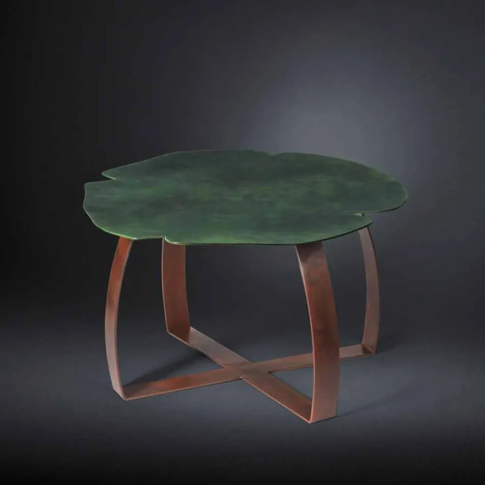 moderne Metall Couchtisch Laserschnittblumenform Andy Viadurini