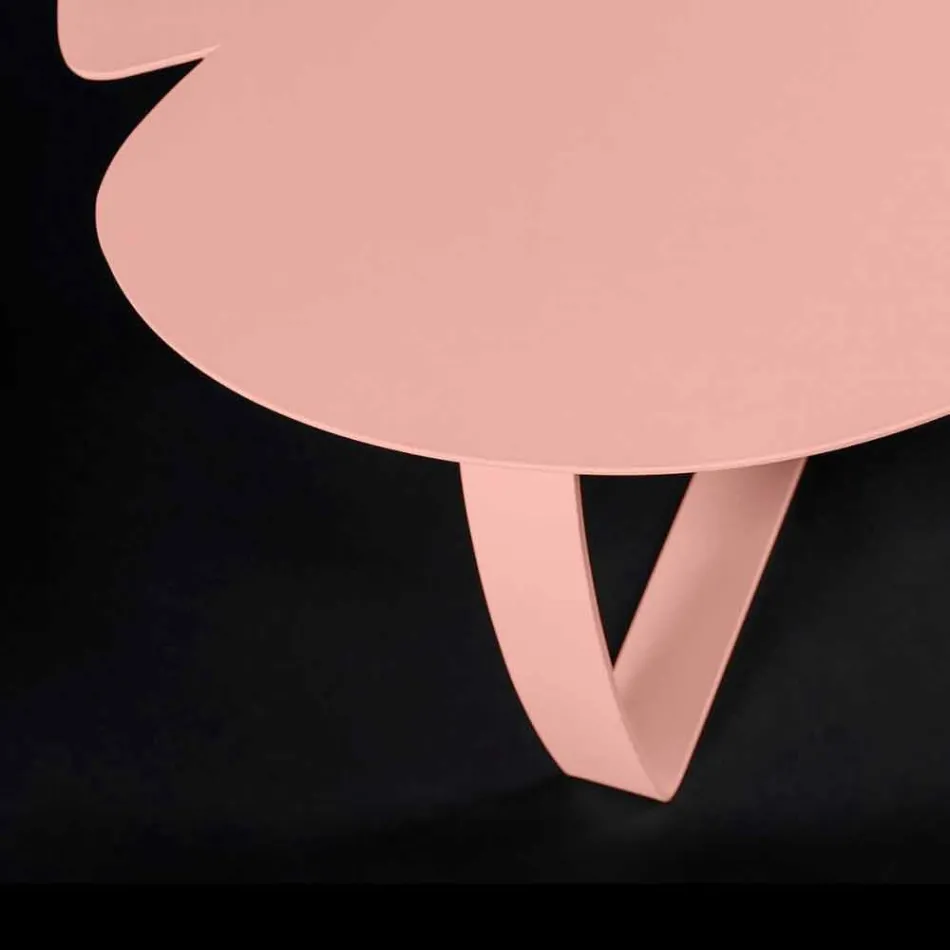 moderne Metall Couchtisch Laserschnittblumenform Andy Viadurini