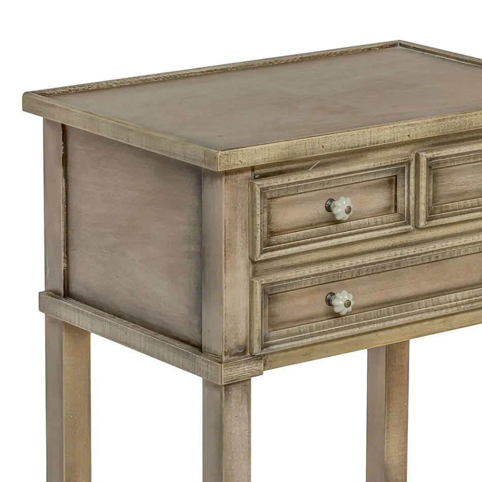 Telefontisch mit 3 Schubladen und Regal Made in Italy - Culsu Viadurini