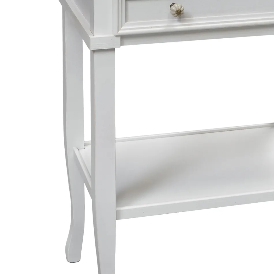 Telefontisch mit 3 Schubladen und Regal Made in Italy - Culsu Viadurini