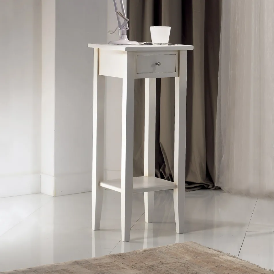 Quadratischer Couchtisch mit quadratischer Ablage in verschiedenen Höhen, hergestellt in Italien – Apus Viadurini