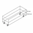Rechteckiger Couchtisch aus extraleichtem Glas mit Schubladen Made in Italy - Ganzo Viadurini