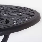 Runder Couchtisch für den Außenbereich in mattem Anthrazit-Finish aus Aluminium - Sayra Viadurini