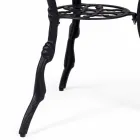 Runder Couchtisch für den Außenbereich in mattem Anthrazit-Finish aus Aluminium - Sayra Viadurini