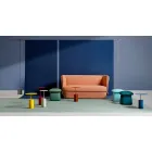 Runder Couchtisch aus farbigem Blech in modernem Design - Cocktail Viadurini