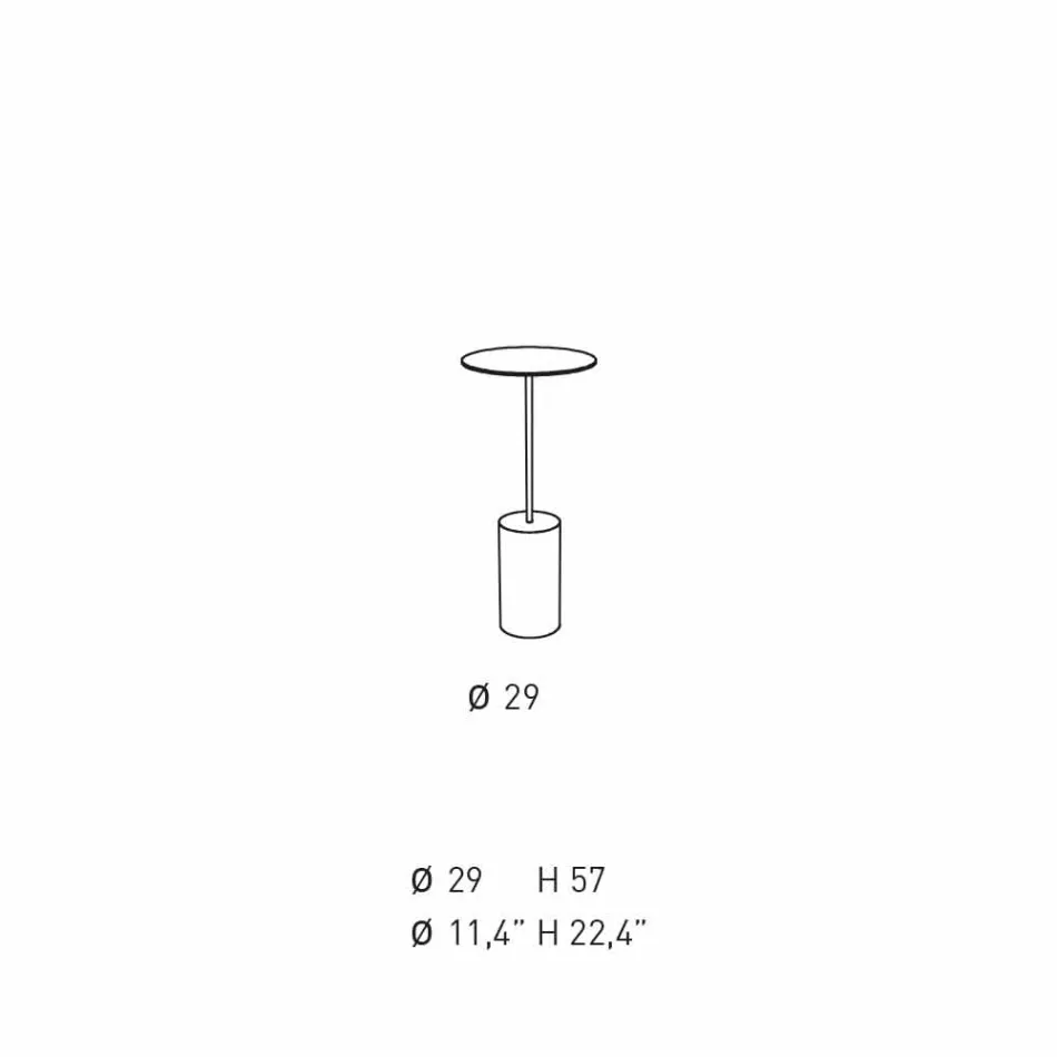 Runder Couchtisch aus farbigem Blech in modernem Design - Cocktail Viadurini