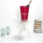 Runder Design-Couchtisch aus transparentem PMMA Laives Viadurini