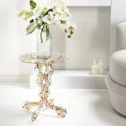 Runder Couchtisch Durchmesser 36 cm Janis mehrfarbiges Design, hergestellt in Italien Viadurini