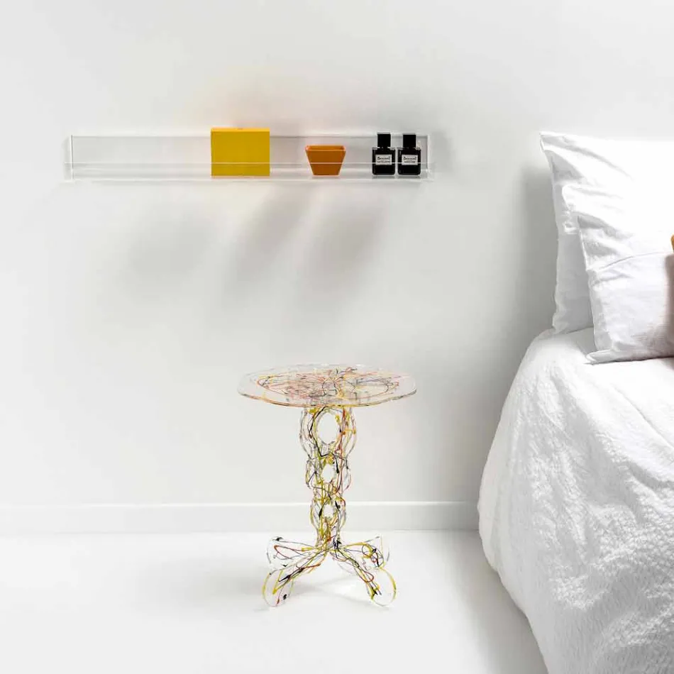 Runder Tisch Durchmesser 36 cm Janis Multicolor-Design, hergestellt in Italien Viadurini