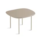 Geformter Couchtisch aus MDF, erhältlich in zwei Größen und mehreren Farben - Navis Viadurini