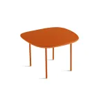 Geformter Couchtisch aus MDF, erhältlich in zwei Größen und mehreren Farben - Navis Viadurini