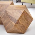 Couchtisch aus Sheesham-Holz Design Polygonal Homemotion - Torrice Viadurini