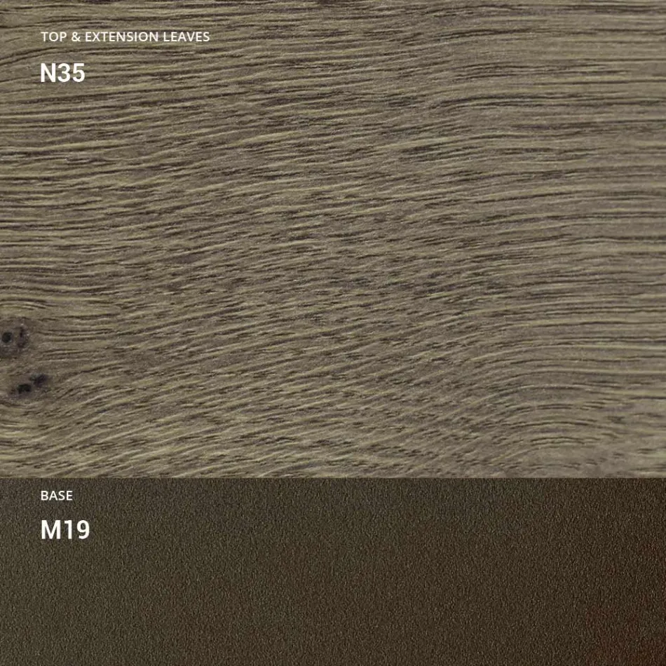 Verwandelbarer Couchtisch aus Metall und Holz Made in Italy - Veneris Viadurini