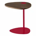 Wohnzimmer Couchtisch in Metall und Holzplatte, Luxus-Design - Yassine Viadurini