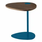 Wohnzimmer Couchtisch in Metall und Holzplatte, Luxus-Design - Yassine Viadurini