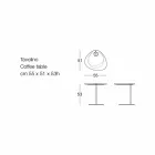 Wohnzimmer Couchtisch in Metall und Holzplatte, Luxus-Design - Yassine Viadurini