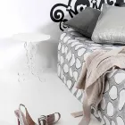 Runder weißer Tisch Durchmesser 36cm modernes Design Janis, hergestellt in Italien Viadurini