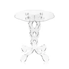 Runder Couchtisch aus transparentem Plexiglas 2 Dimensionen - Phosphor Viadurini