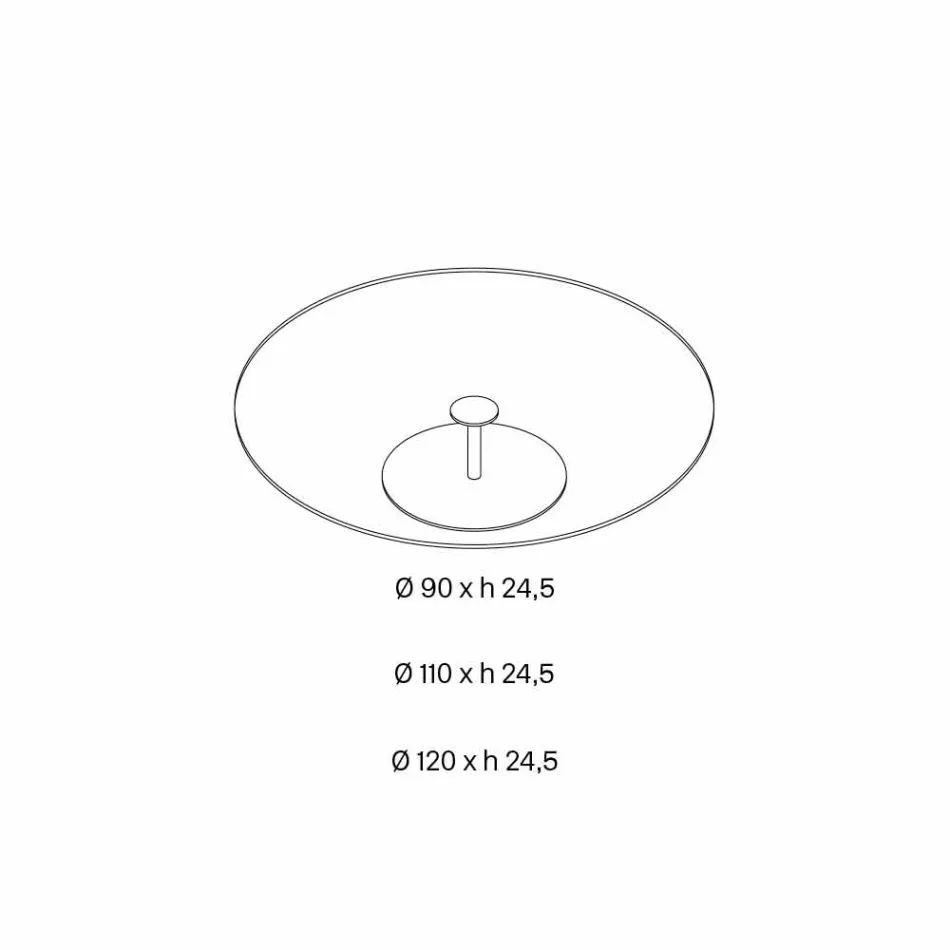Runder Couchtisch aus extra klarem Glas - Giovannino Viadurini